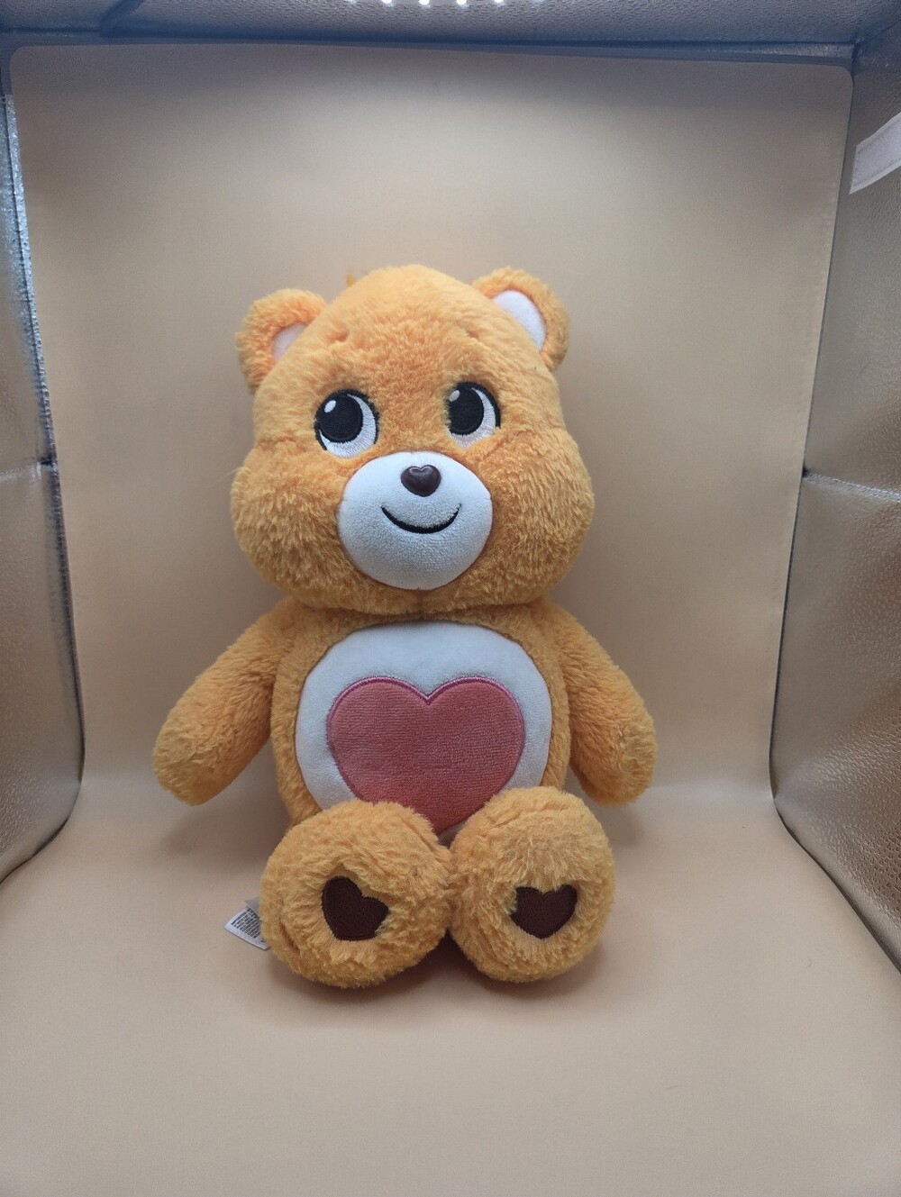 Care Bears Orange Tenderheart Bear Plush Stuffed Animal Heart Belly